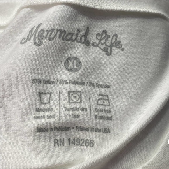 MERMAID Life Short Sleeve V-neck Graphic T-Shirt - Picture 8 of 10
